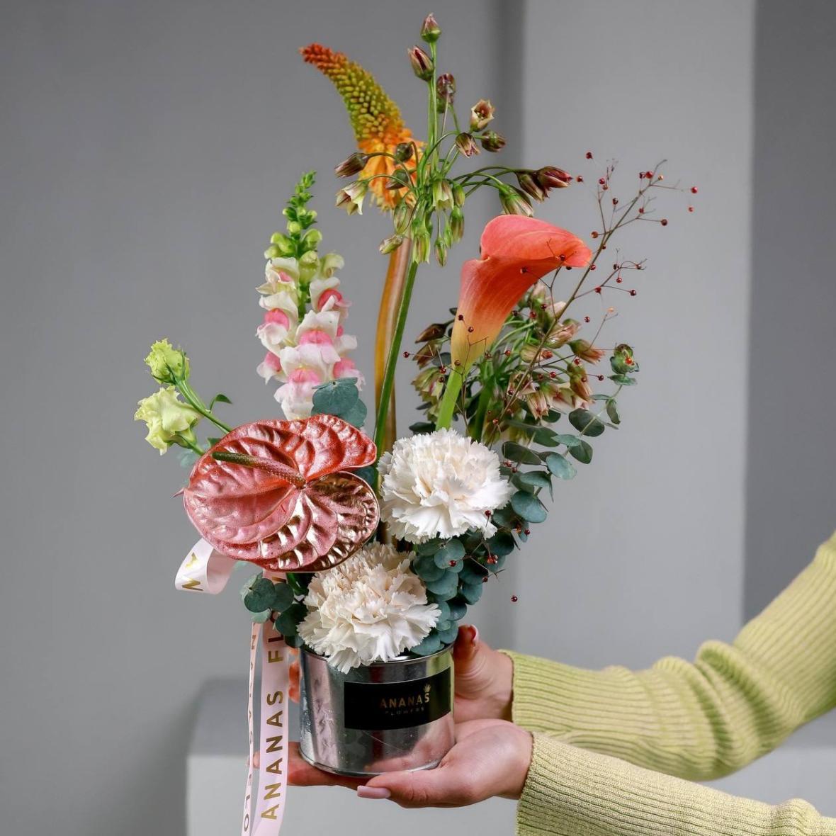 Авторская композиция Огонь и пламя (в двух размерах)