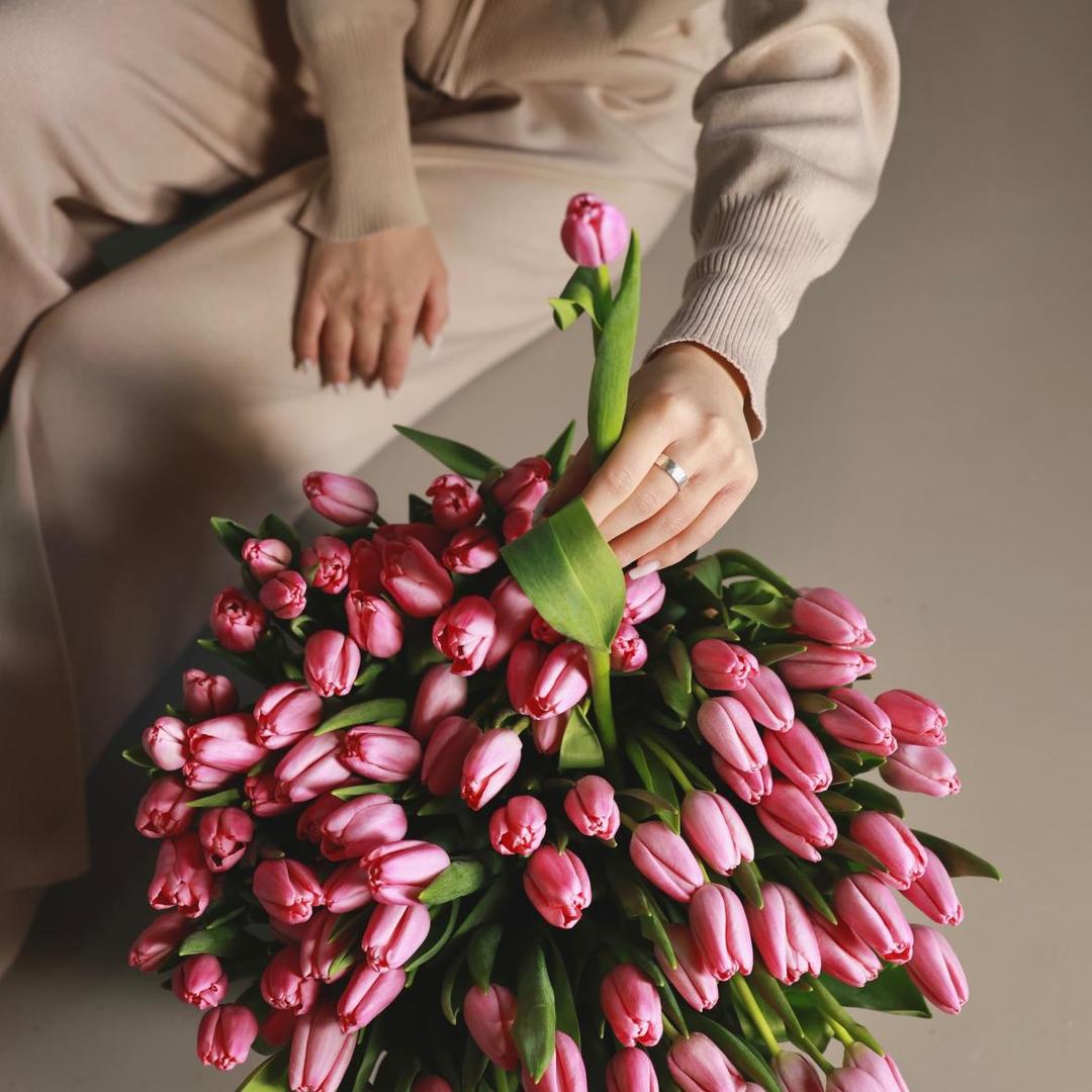 Тюльпан Россия нежно-розовый