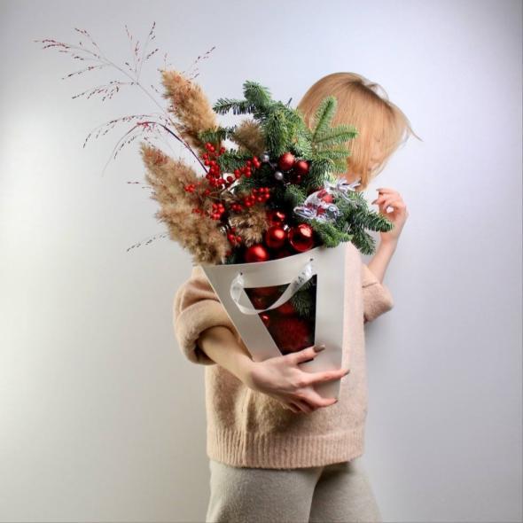 Новогодняя композиция в пакете