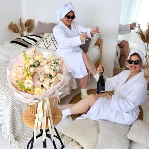 Пудровое игристое