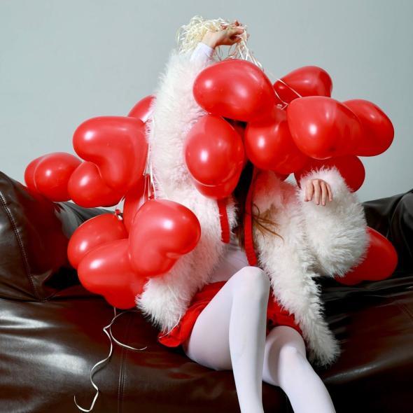 Сет из шаров-сердец 23 шт с гелием