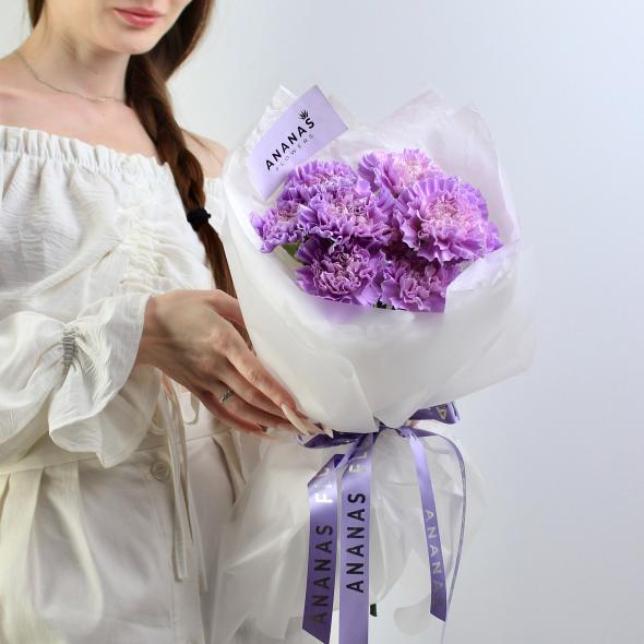 Монобукет из диантусов Moon Aqua