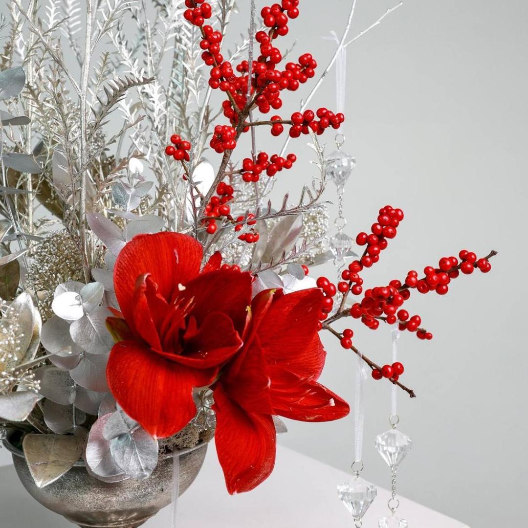 Новогодняя композиция на блюде