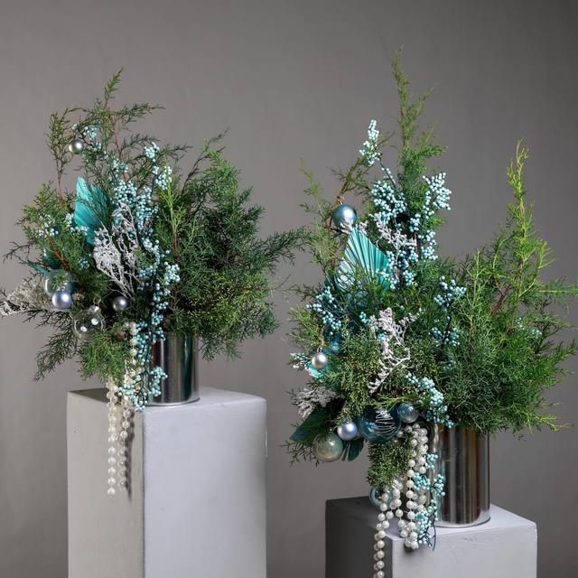 Зимняя композиция в банке Иней (в двух размерах) Зимняя композиция в банке Иней (в двух размерах)